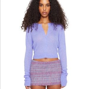 NWOT DANIELLE GUIZIO MOHAIR RIBBED CARDIGAN